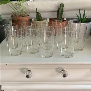 Set of 12 bamboo drinking glasses